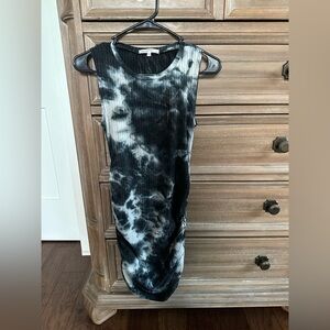 Zara Monochrome Tie-Dye Midi Dress